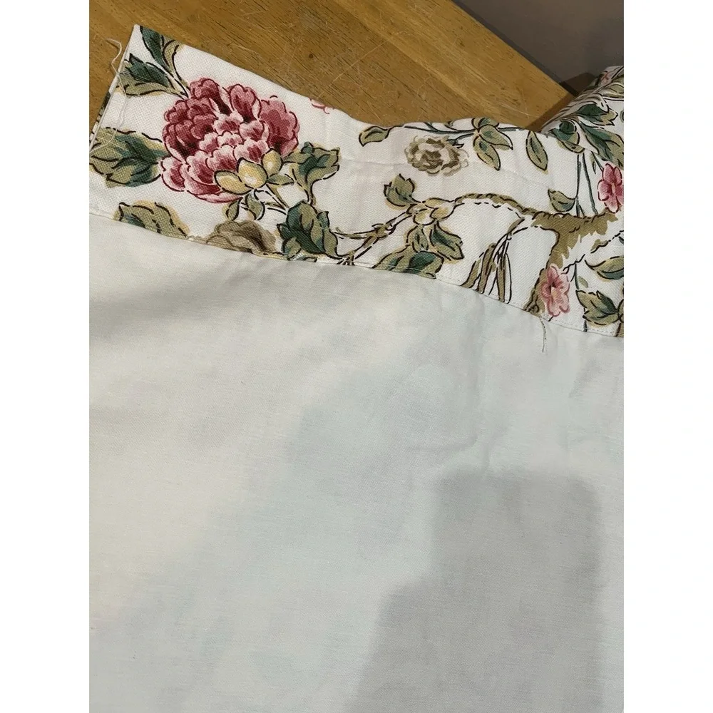P Kaufmann Botanical Pink Floral Custom Valance Rod Pocket 104x20